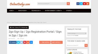 
                            6. 2go Sign Up / 2go Registration Portal / Sign in 2go / 2go.im