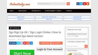 
                            5. 2go Sign Up UK / 2go Login Online | How to …
