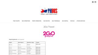 
                            4. 2Go Travel Online Booking | eTicket & Schedule | Rate & Promo
