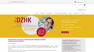 
                            8. 2nd DZHK Conference on Translational Medicine: DZHK ...