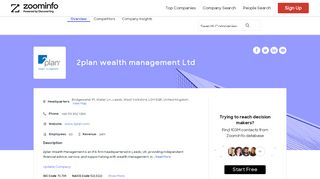 
                            7. 2plan wealth management Ltd - Overview, News & Competitors ...