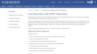 
                            9. 3-4 Optometry Program with SUNY Optometry | SUNY Geneseo