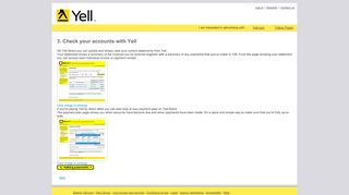 
                            5. 3. Check your accounts with Yell » Yell