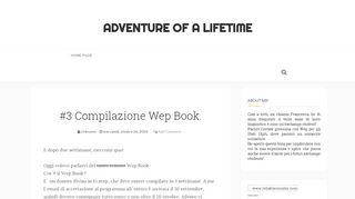 
                            4. #3 Compilazione Wep Book. | adventure of a lifetime