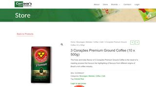 
                            2. 3 Corações Premium Ground Coffee (10 x 500g) | Carioca's