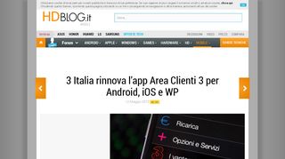 
                            7. 3 Italia rinnova l'app Area Clienti 3 per Android, iOS e WP - HDblog.it
