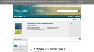 
                            1. 3. Philosophical hermeneutics - Very Short Introductions