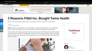 
                            6. 3 Reasons Fitbit Inc. Bought Twine Health | The Motley Fool