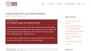 
                            4. 3 Steps Simple PHP Login Without Database - Code Boxx