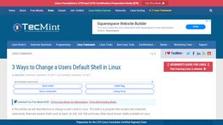 
                            5. 3 Ways to Change a Users Default Shell in Linux - Tecmint