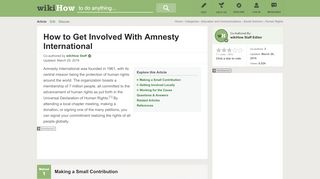 
                            7. 3 Ways to Get Involved With Amnesty International - wikiHow