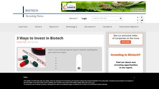 
                            8. 3 Ways to Invest in Biotech | INN - investingnews.com