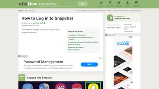 
                            9. 3 Ways to Log in to Snapchat - wikiHow