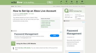 
                            8. 3 Ways to Set Up an Xbox Live Account - wikiHow