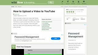 
                            7. 3 Ways to Upload a Video to YouTube - wikiHow