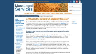 
                            9. 3. What Is the Initial DUA Eligibility Process? | Mass Legal Services