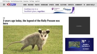 
                            8. 3 years ago today, the legend of the Rally Possum was born - KPLC