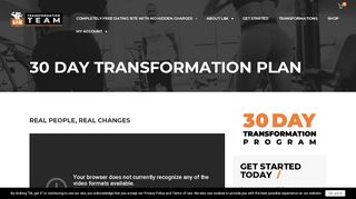 
                            2. 30 Day Transformation Plan - 30 Day Transformation Team
