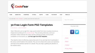 
                            5. 30 Free Login Form PSD Templates - CodeFear