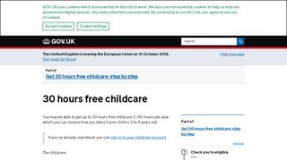 
                            1. 30 hours free childcare - GOV.UK