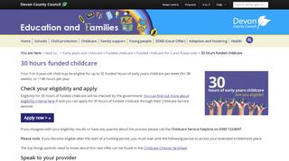 
                            7. 30 hours funded childcare - Education and Families