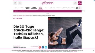 
                            8. 30 Tage Bauch-Challenge: Tschüss Röllchen, hallo Sixpack!