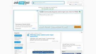 
                            8. 300Mbps WLAN ADSL2 Router Login password? - …