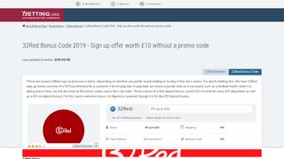 
                            11. 32Red Bonus Code 2019 | Get Your 32Red Sign Up Offer Now!