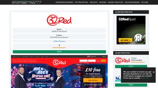 
                            3. 32Red Sign-Up Offers & Bonus Code: £10 Free Bet & £160 ...