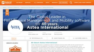 
                            8. 34 Customer Reviews & Customer References of Astea International ...