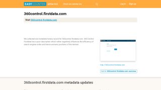 
                            7. 360 Control Firstdata (360control.firstdata.com) - …