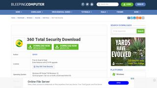 
                            3. 360 Total Security Download - bleepingcomputer.com