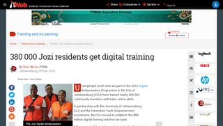 
                            6. 380 000 Jozi residents get digital training | ITWeb