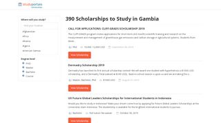 
                            2. 388 Scholarships in Gambia - ScholarshipPortal