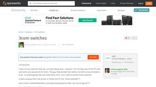 
                            3. 3com switches - HPE Hardware - Spiceworks