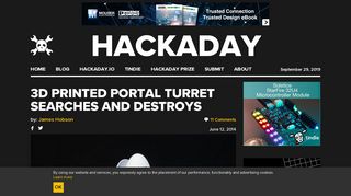 
                            6. 3D Printed Portal Turret Searches And Destroys | Hackaday