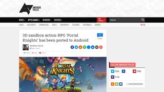 
                            9. 3D sandbox action-RPG 'Portal Knights' has been ported to Android