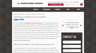 
                            5. 3M Defective Earplug Lawsuit ... - Stueve . Siegel . Hanson LLP