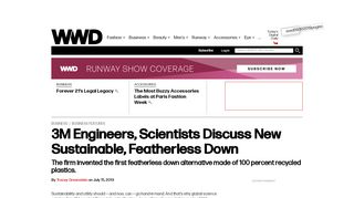 
                            9. 3M Engineers, Scientists Discuss New Sustainable, Featherless Down ...