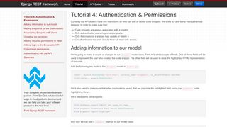 
                            2. 4 - Authentication and permissions - Django REST framework