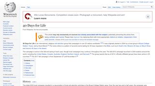 
                            8. 40 Days for Life - Wikipedia