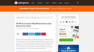 
                            9. 40 Most Common WordPress Errors and How to …