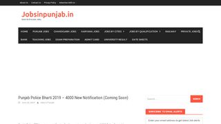 
                            5. {4000+ Jobs} Punjab Police Recruitment 2019 Coming Soon in