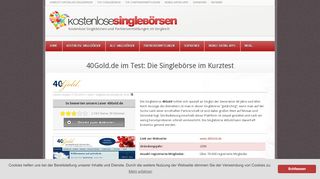 
                            3. 40Gold.de im Test: Die Singlebörse im Kurztest