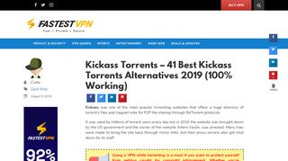 
                            2. 41 Best Kickass Torrents Alternatives 2019 (100% Working)