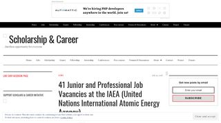 
                            9. 41 Junior and Professional Job Vacancies at the IAEA (United ...