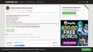
                            9. 47 free spins by 7Spins Casino - Bonus codes