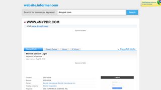 
                            4. 4mypdr.com at WI. Marriott Extranet Login - Website Informer