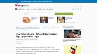 
                            1. 4sharéd New Account Sign Up - blogarama.com
