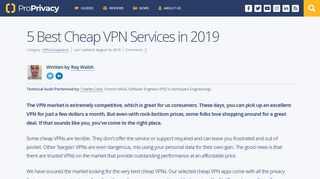 
                            4. 5 best cheap VPN services | Get a premium VPN for $1.33 ...